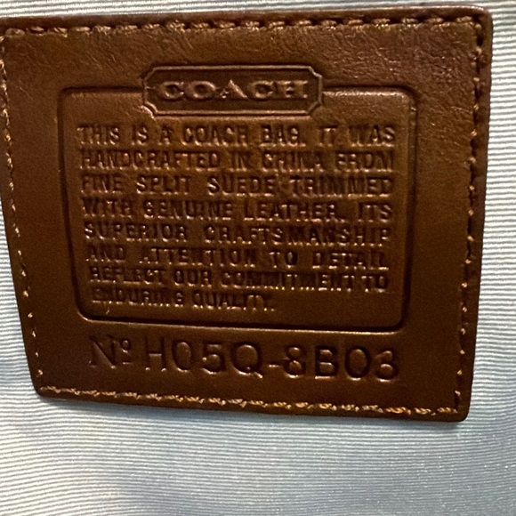 Coach Chocolate Brown Suede Tote Bag - Picture 3 of 6
